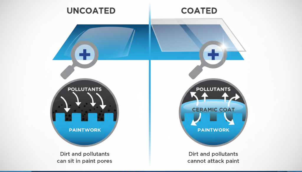 Molecular Surface Comparison: Unprotected vs Protected Pores